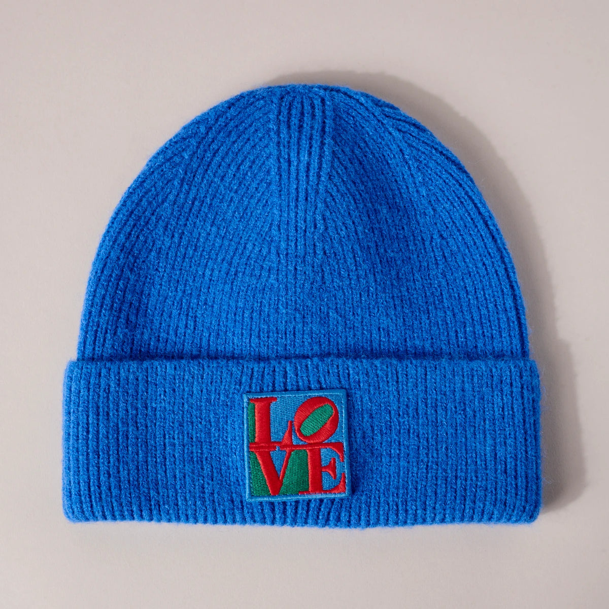 Robert Indiana LOVE Patch Knit Beanie