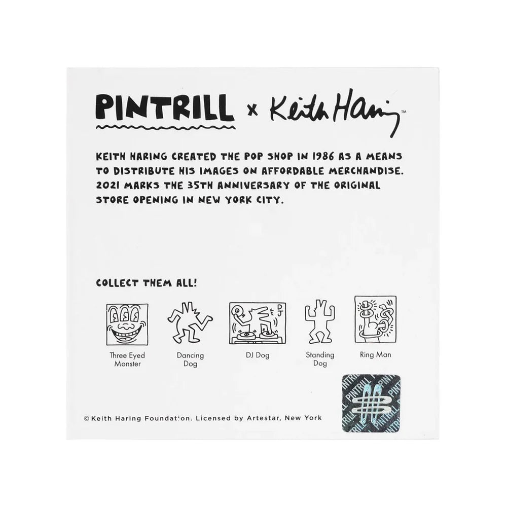 Keith Haring DJ Dog Pin