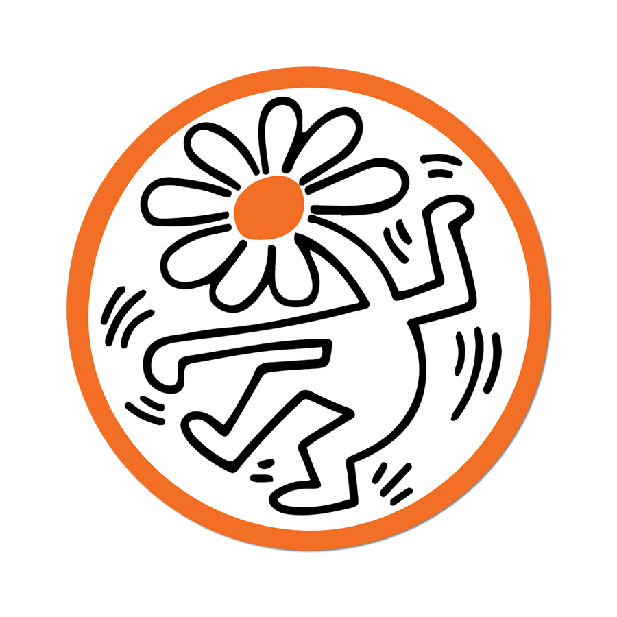 Keith Haring Dancing Daisy Sticker