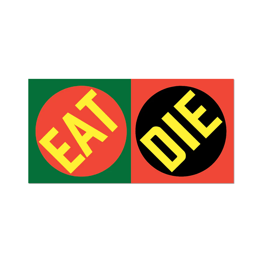 Robert Indiana EAT DIE Sticker