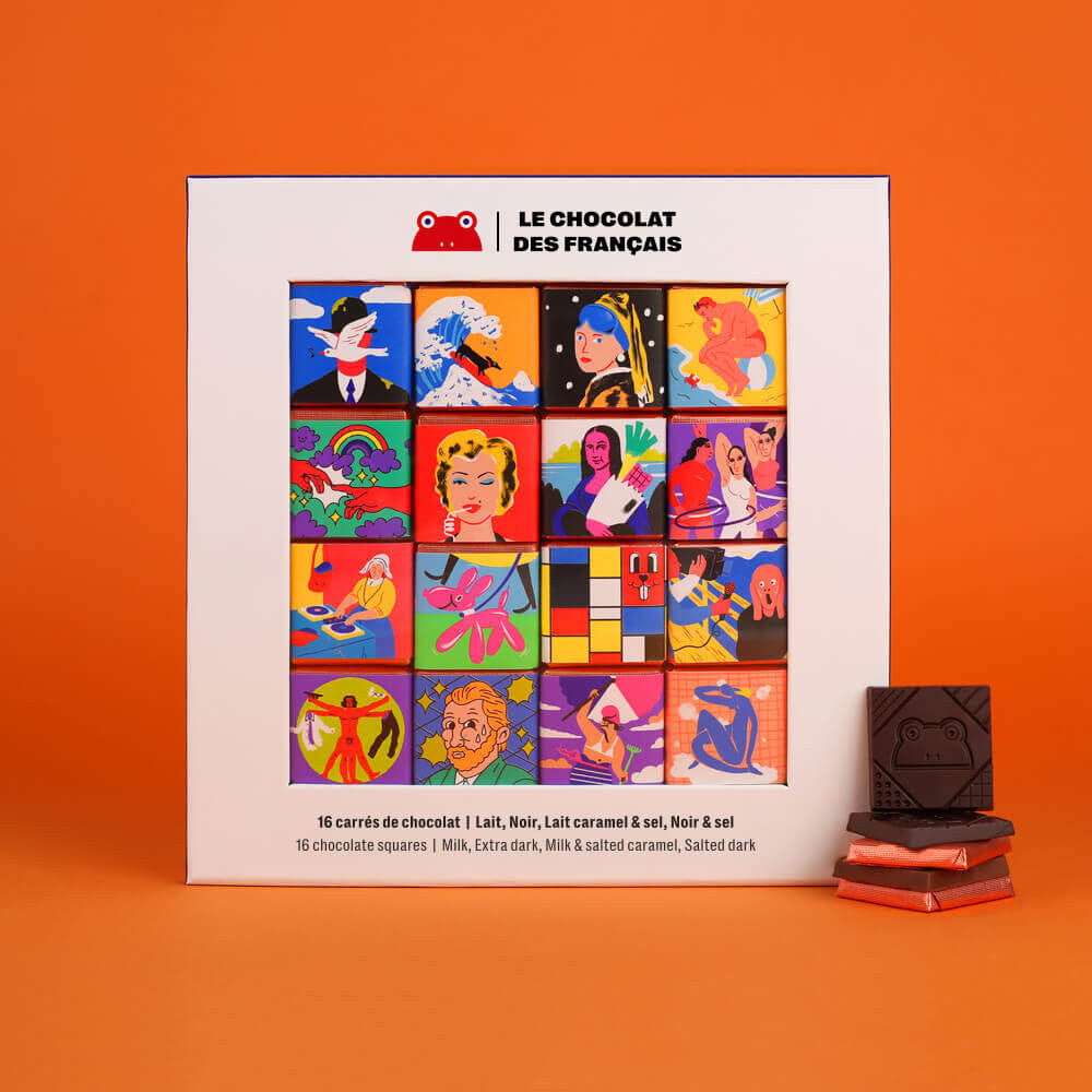 Art History Box of 16 Chocolate Squares