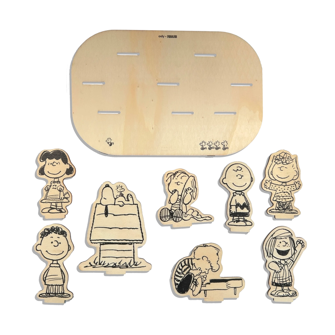 OOLY X Peanuts: Color-in' Wooden Scene Kit