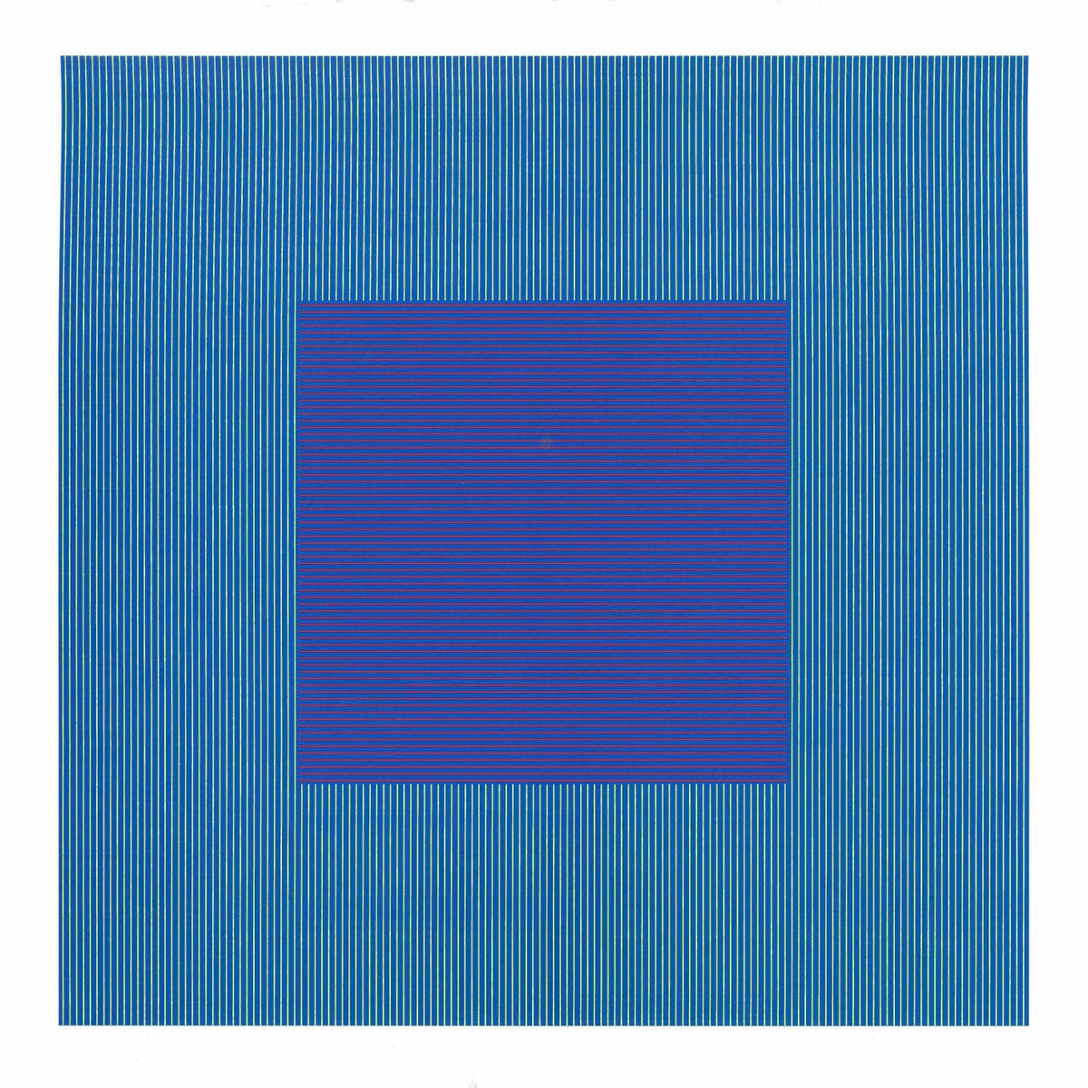 Sol LeWitt - Lines in Two Directions and in Five Colors on Five Colors with all Their Combinations (1988)