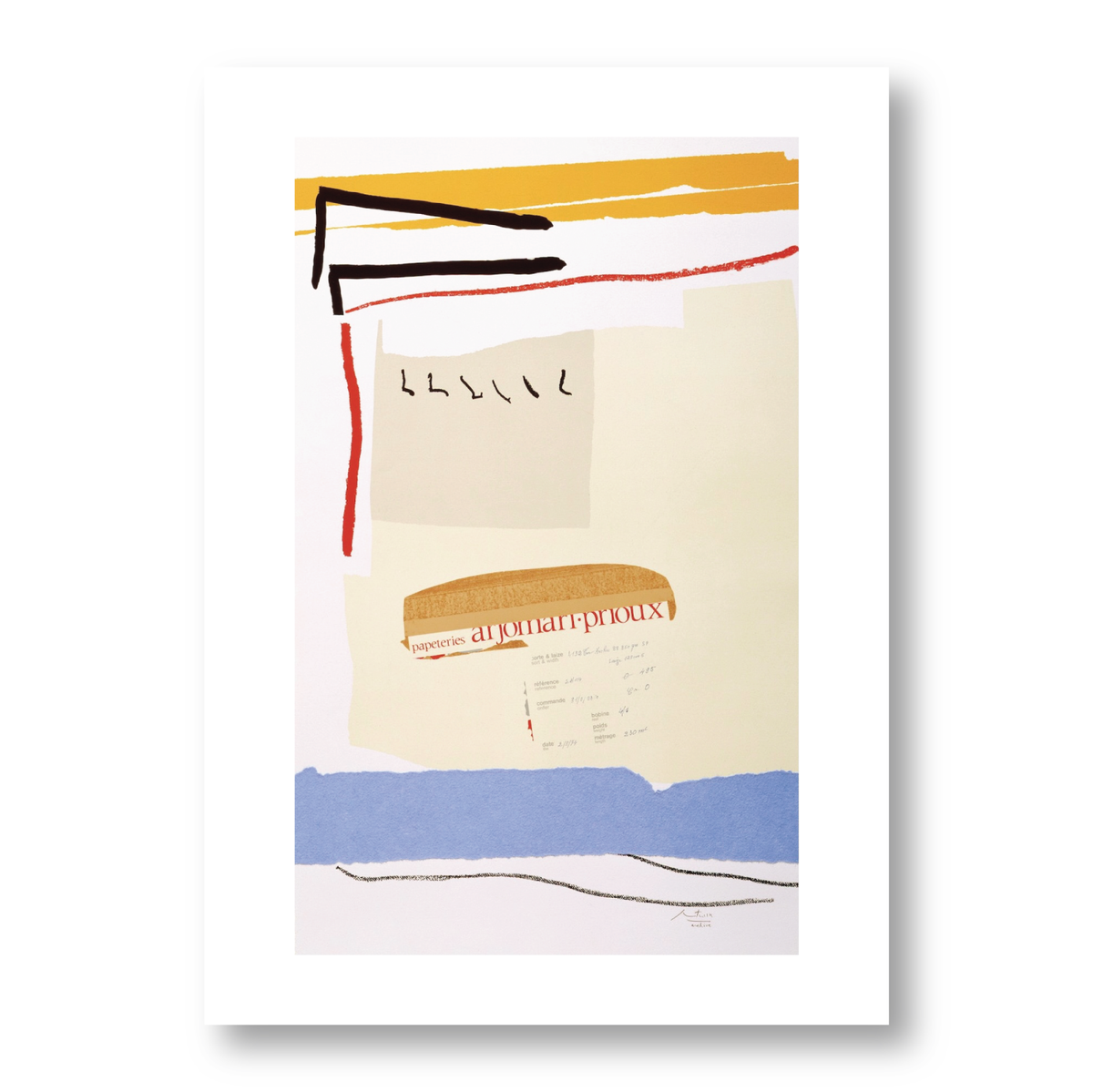 Robert Motherwell America-La France Variations III Notecard