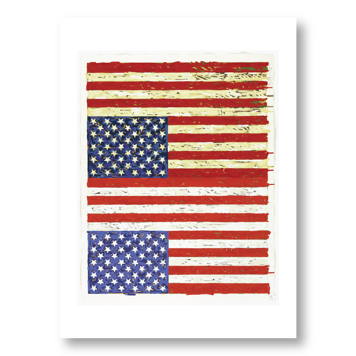 Jasper Johns Flags I Notecard