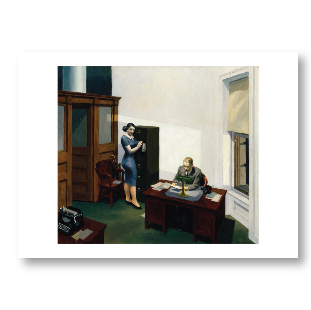 Edward Hopper Office at Night Postcard