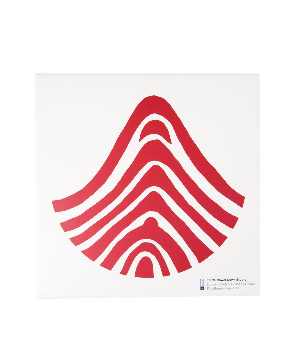 Louise Bourgeois Red Curve Bone China Plate