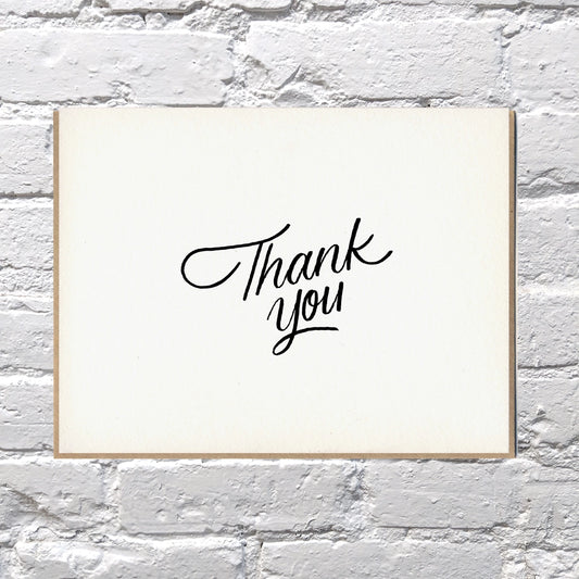 Black Thank You Card