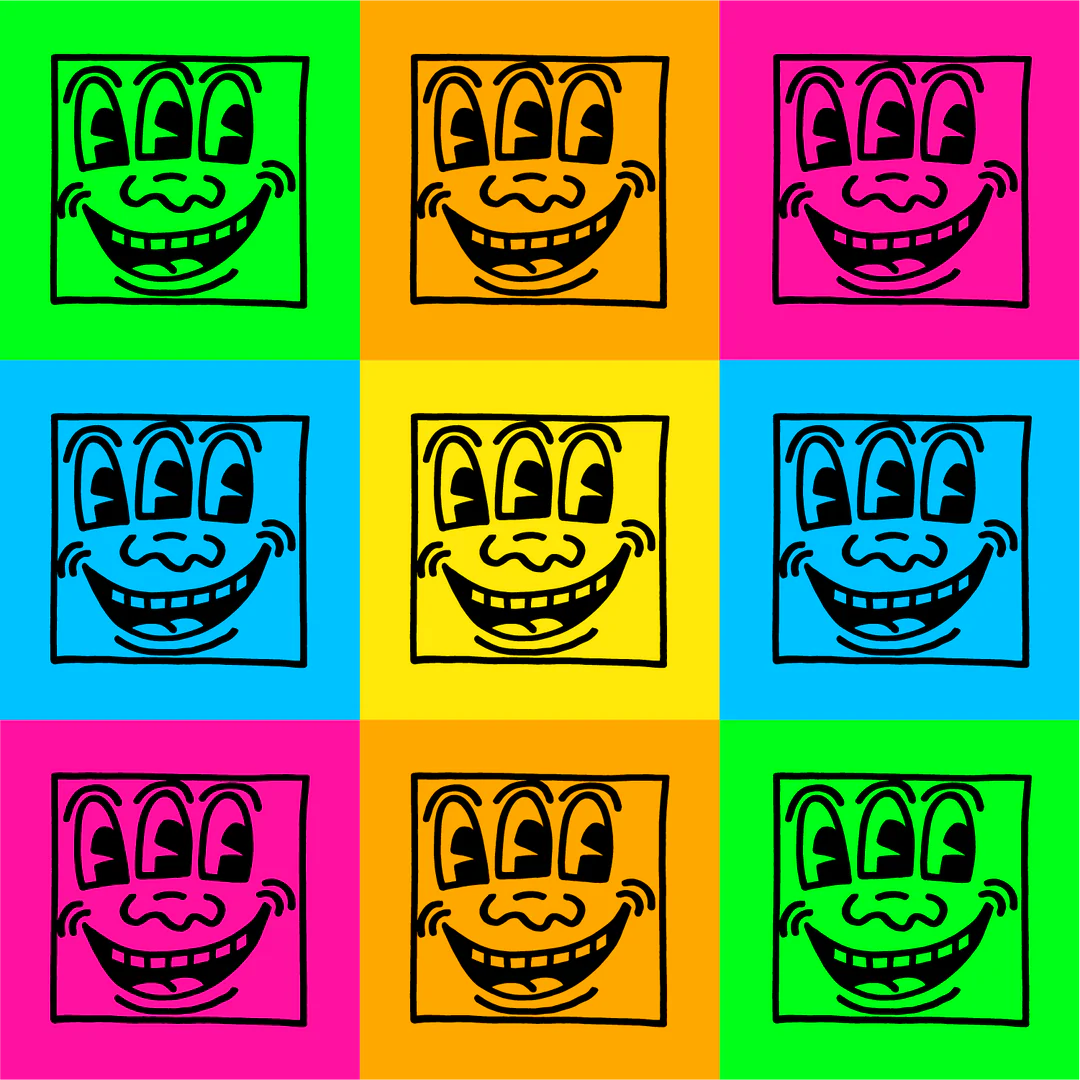 Three-Eyed Faces Sticker