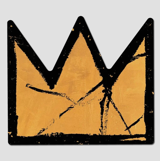 Basquiat Gold Crown Sticker