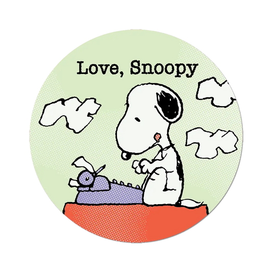 Love Snoopy Typewriter Sticker