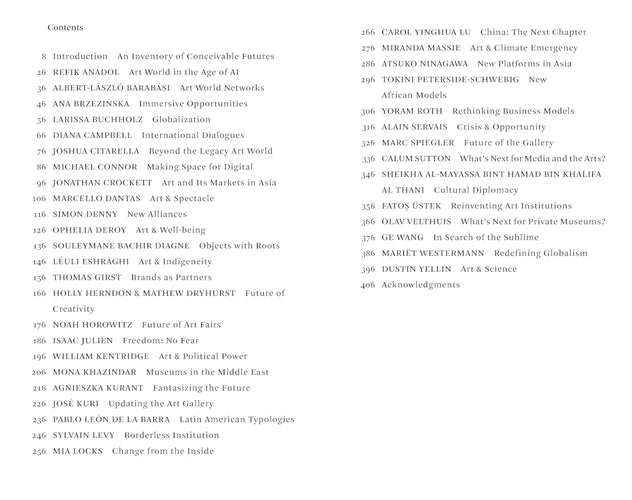 The Future of the Art World: 38 Dialogues