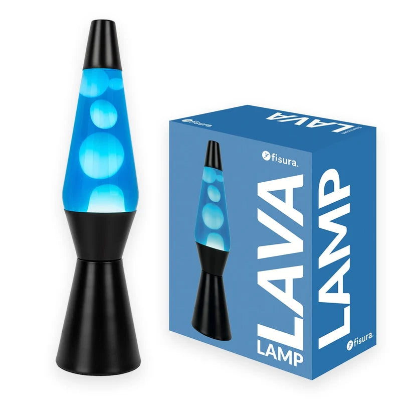 Lava Lamp "Bullet" Cyan - Black Base