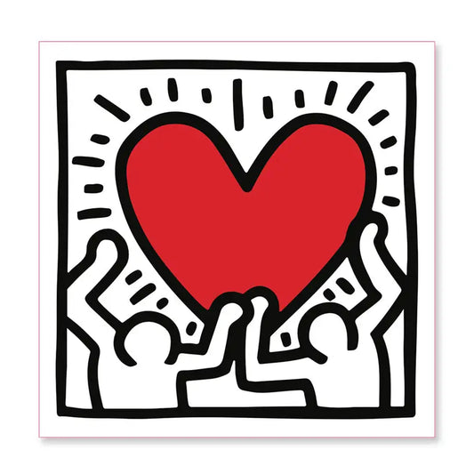 Keith Haring Holding Heart Magnet