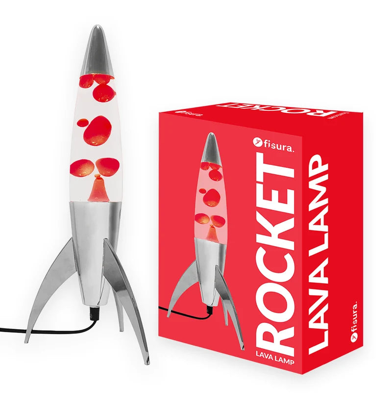 Rocket Lava Lamp - Red