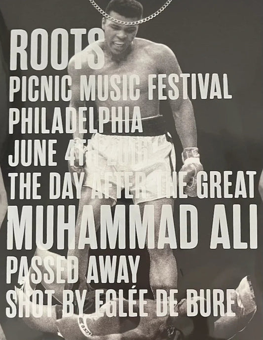 Roots Picnic music festival. Philadelphia. June 4, 2016. The day the after the great Muhammad Ali passed away