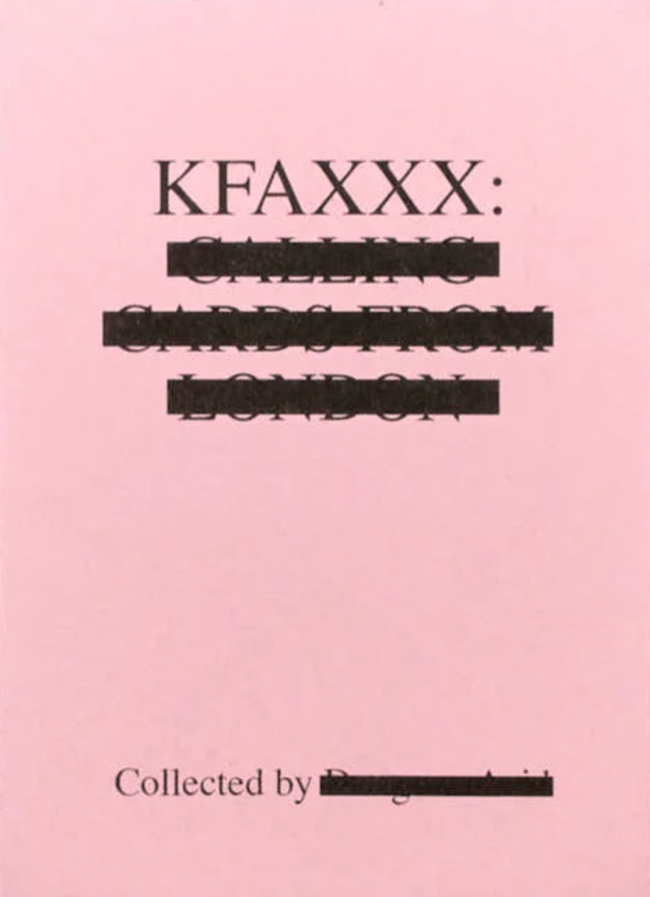 KFAXXX: Calling Cards From London