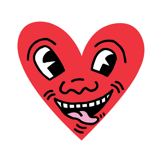 Keith Haring Heart Sticker