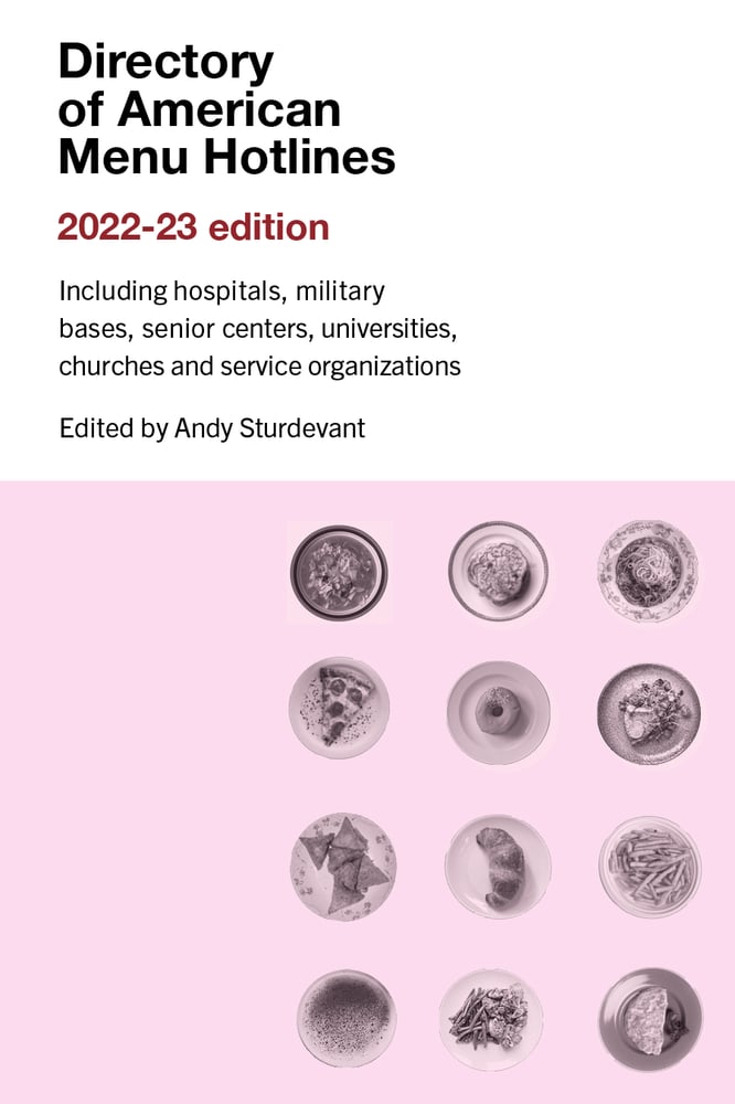 Directory of American Menu Hotlines (Second Edition)