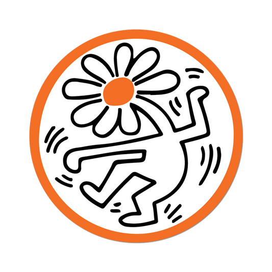 Keith Haring Dancing Daisy Sticker