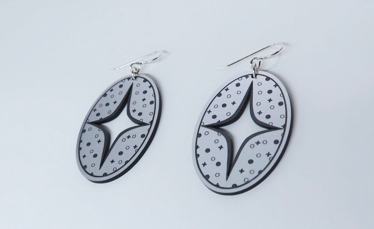 Wičhahpi Earrings by Četáŋ Ská