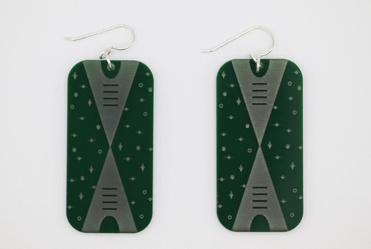 Tipi Morning + Night Sky Earrings by Četáŋ Ská