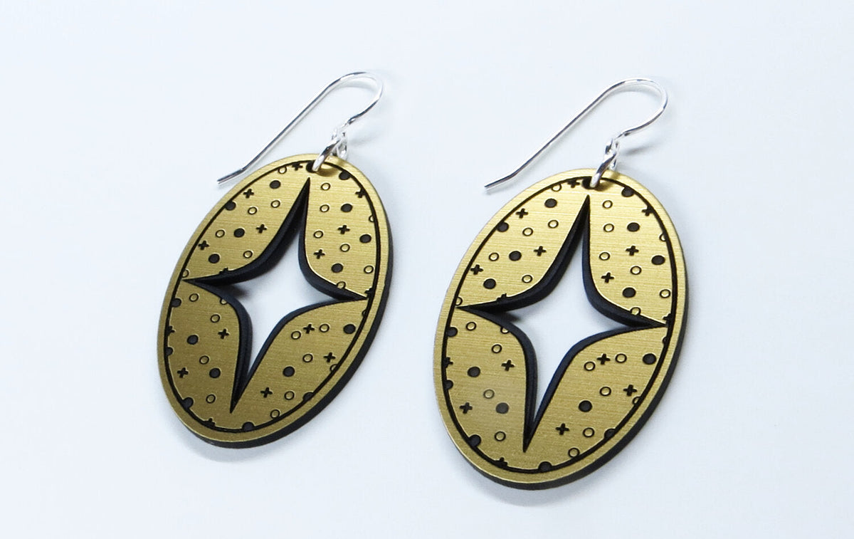 Wičhahpi Earrings by Četáŋ Ská