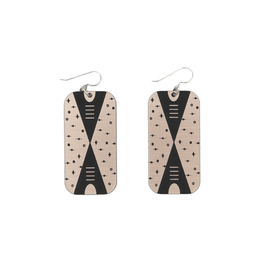 Tipi Morning + Night Sky Earrings by Četáŋ Ská