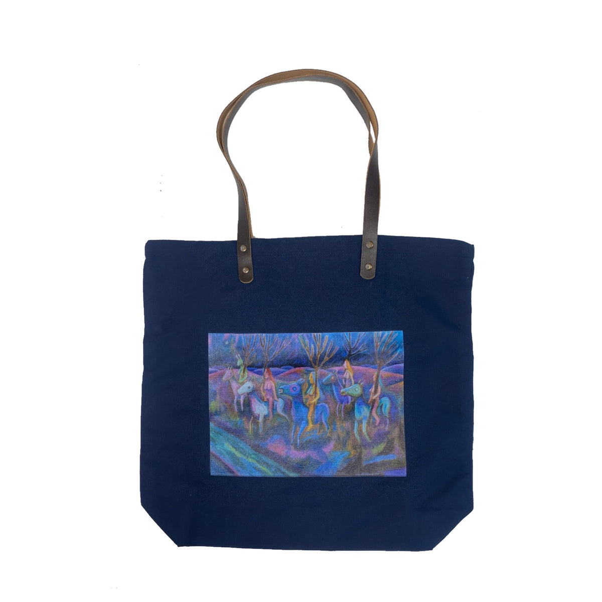 Jim Denomie, Tree People Tote, 2021